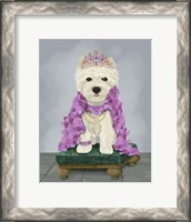 Framed West Highland Terrier with Tiara