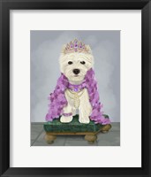 Framed West Highland Terrier with Tiara