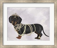 Framed Dachshund and Pearls
