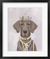 Framed Weimaraner with Tiara