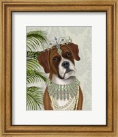 Framed Boxer and Tiara, Portrait