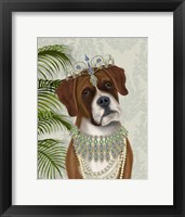 Framed Boxer and Tiara, Portrait