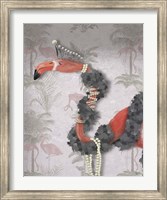 Framed Flamingo and Pearls, Portrait