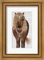 Framed Horse Brown Pony with Bells, Full