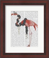 Framed Flamingo and Pearls, Full
