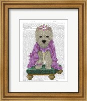 Framed West Highland Terrier with Tiara