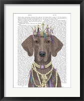 Framed Weimaraner with Tiara