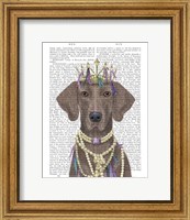 Framed Weimaraner with Tiara