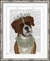 Framed Boxer and Tiara, Portrait