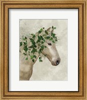 Framed Horse Porcelain with Ivy