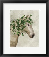 Framed Horse Porcelain with Ivy