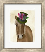 Framed Horse with Feather Hat