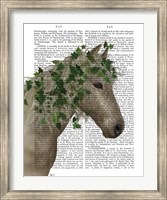 Framed Horse Porcelain with Ivy