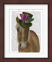 Framed Horse with Feather Hat