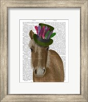 Framed Horse with Feather Hat