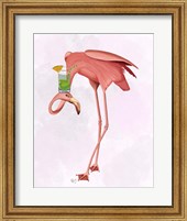 Framed Flamingo and Cocktail 1
