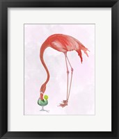 Framed Flamingo and Cocktail 2