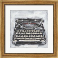 Framed 'Vintage Typewriter I' border=