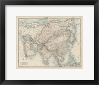 Framed Map of Asia