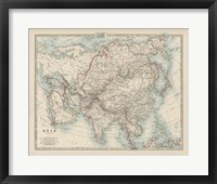 Framed Map of Asia