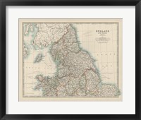 Framed Map of England & Wales