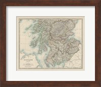 Framed Map of Scotland