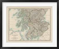 Framed Map of Scotland