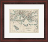Framed Map of the Mediterranean