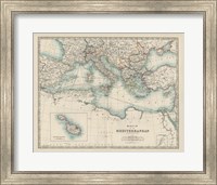 Framed Map of the Mediterranean