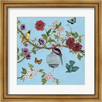 Framed Bird Song Chinoiserie II