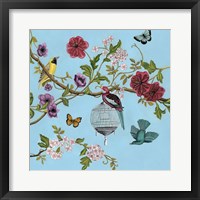 Framed Bird Song Chinoiserie II