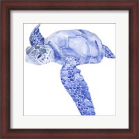Framed Ultramarine Sea Turtle I