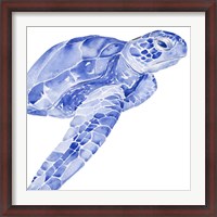 Framed Ultramarine Sea Turtle II
