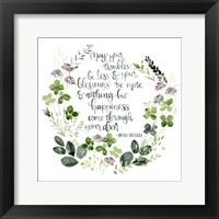 Clover Saying II Framed Print