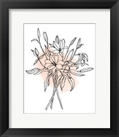 Framed Lilies on Pink II