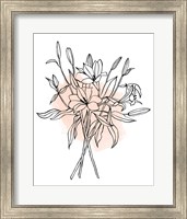 Framed Lilies on Pink II