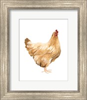 Framed 'Autumn Chicken I' border=