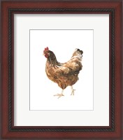 Framed 'Autumn Chicken IV' border=
