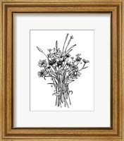 Framed 'Black & White Bouquet I' border=