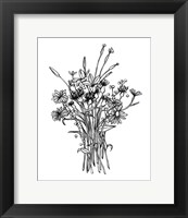 Framed Black & White Bouquet I
