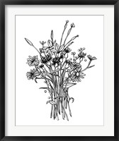 Framed Black & White Bouquet I