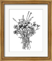 Framed Black & White Bouquet I