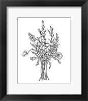 Framed Black & White Bouquet IV