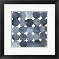 Framed 'Blue Grey Density I' border=