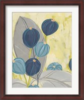 Framed Navy & Citron Floral II