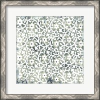 Framed 'Flower Stone Tile III' border=