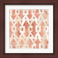 Framed 'Red Earth Textile III' border=