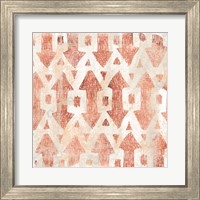 Framed 'Red Earth Textile III' border=