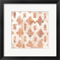 Framed 'Red Earth Textile IV' border=