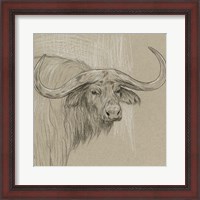 Framed Longhorn Sketch II